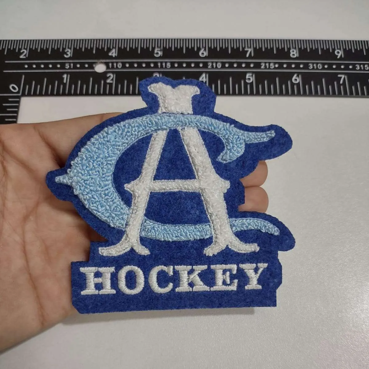 Soft chenille patch with fuzzy texture for letterman jackets - Example 2 by Dynamic Digitizers USA