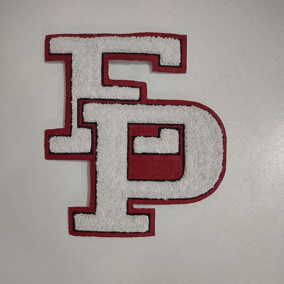 Soft chenille patch with fuzzy texture for letterman jackets - Example 4 by Dynamic Digitizers USA