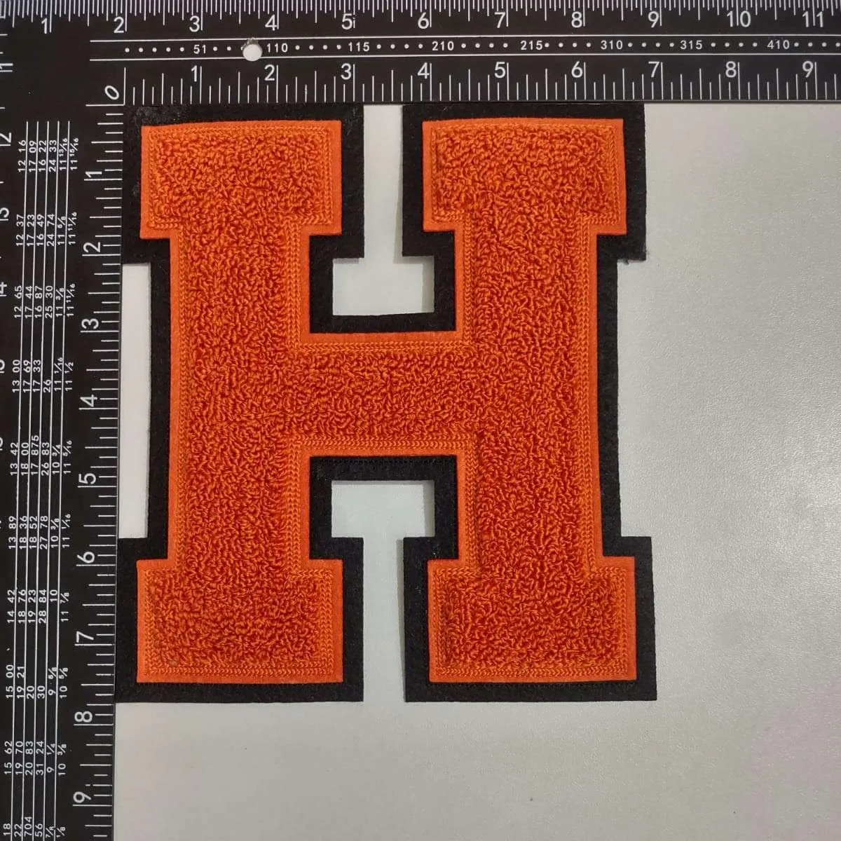 Soft chenille patch with fuzzy texture for letterman jackets - Example 5 by Dynamic Digitizers USA