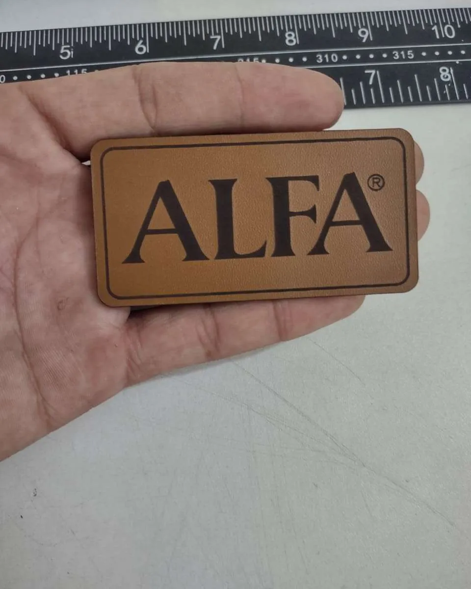 Premium leather patches with embossed and debossed designs for biker jackets and premium brands