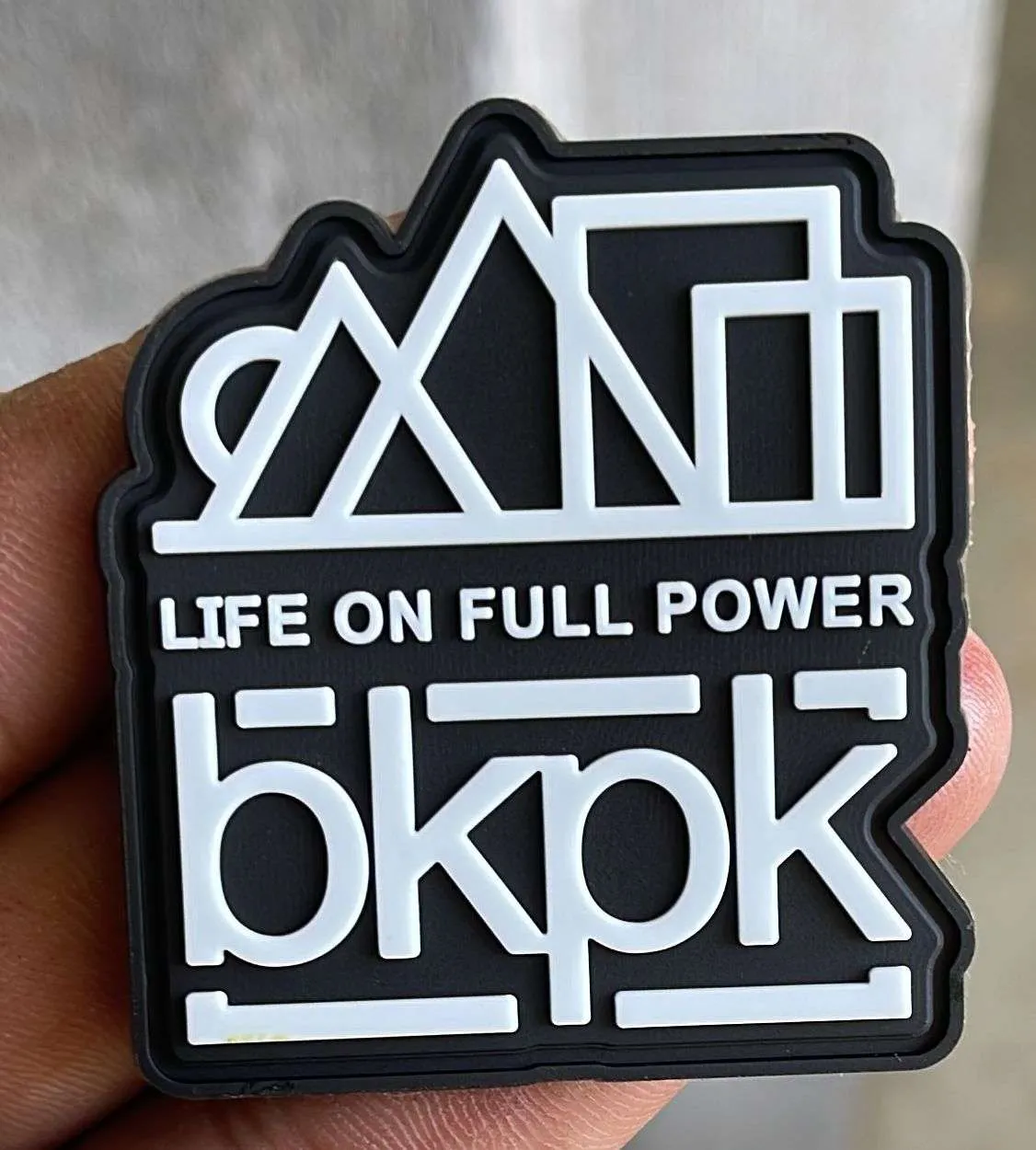 Durable PVC rubber patch with 3D raised design - Example 4 by Dynamic Digitizers USA