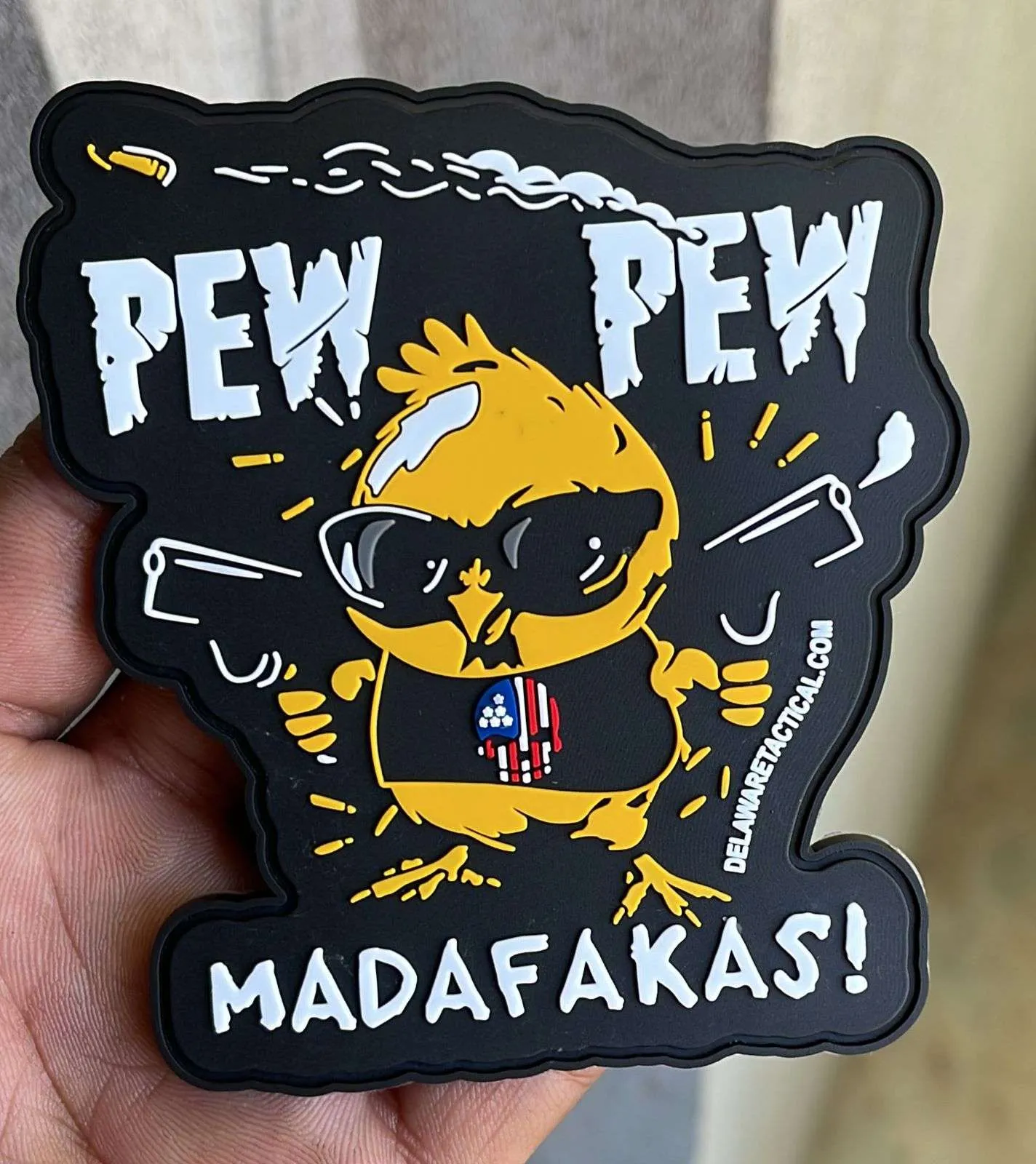 Durable PVC rubber patch with 3D raised design - Example 5 by Dynamic Digitizers USA