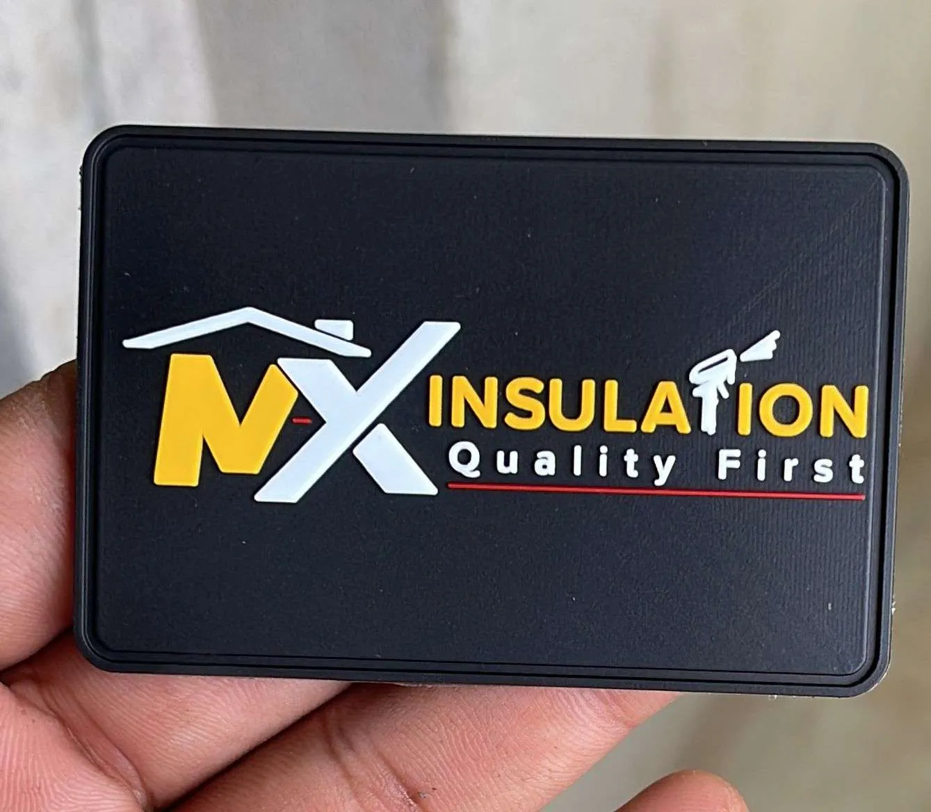 Durable PVC rubber patch with 3D raised design - Example 6 by Dynamic Digitizers USA